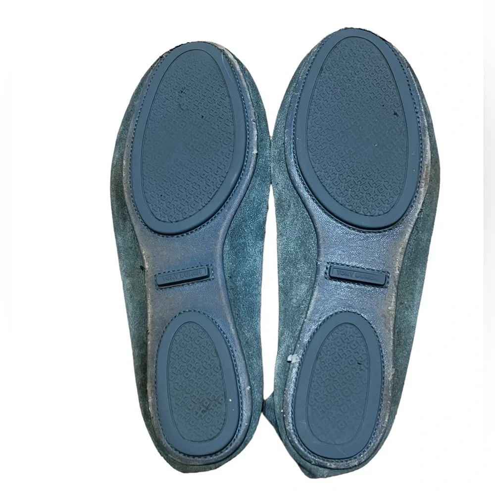 Tory Burch Minnie travel blue suede ballet flats - Picture 7 of 8